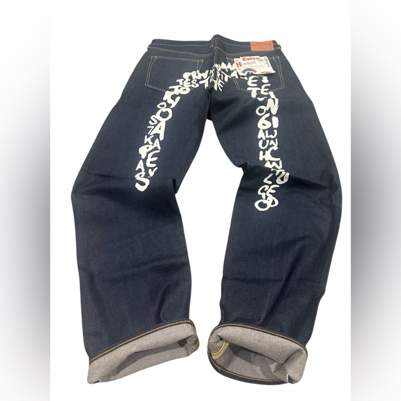 Evisu Other - Vtg heritage‎ Evisu seldvage denim with painted daicock logo
